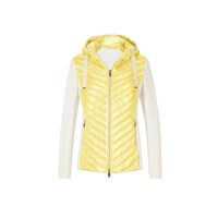Jersey-Steppjacke, zitrone-ecru