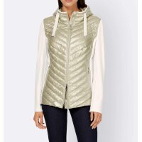Designer-Stepp-Jersey-Jacke, gold-ecru