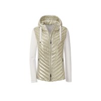 Designer-Stepp-Jersey-Jacke, gold-ecru