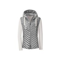 Designer-Stepp-Jersey-Jacke, silber-ecru