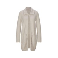 Strickjacke m. Rauten-Optik-Muster, hellgrau