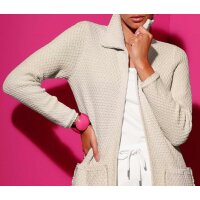 Cardigan with pattern, light grey