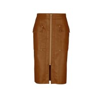 Leather imitation skirt, nougat