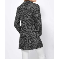 Wollflausch-Longblazer, grau-schwarz