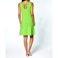 Jersey back decollete dress, green