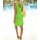Jersey back decollete dress, green