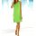Jersey back decollete dress, green