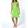 Jersey back decollete dress, green