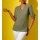 Bluse m.Krempelärmel und Zierknöpfen, khaki