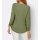 Bluse m.Krempelärmel und Zierknöpfen, khaki