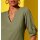 Bluse m.Krempelärmel und Zierknöpfen, khaki