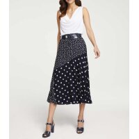 Print skirt, navy-white