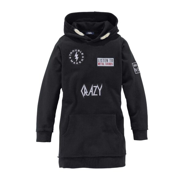 Marken-Kinder-Kapuzensweatshirt, schwarz