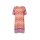 Designer-Druckkleid, orange-sand-pink