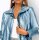 Kurtka letnia, turkusowo-metaliczna