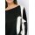Designer-Intarsien-Pullover, schwarz-ecru