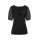Burnout-pattern blouse shirt, black