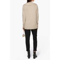 Designer-Pullover m. Schal, sand