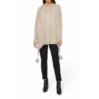 Designer-Pullover m. Schal, sand