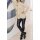 Designer-Pullover m. Schal, sand