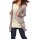 Marken-Longstrickjacke, taupe-multicolor