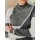 Designer-Wollpullover m. Pailletten, grau-ecru