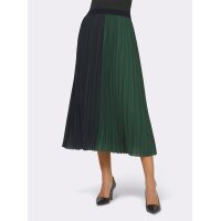 Designer-Plisseerock, moos-schwarz