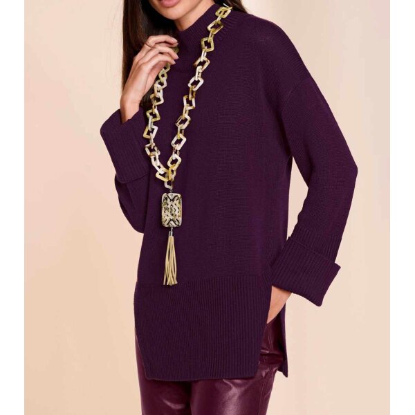Designer-Merino-Wollpullover, burgund