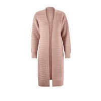 Designer-Kuschel-Longstrickjacke, puder