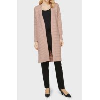 Designer-Kuschel-Longstrickjacke, puder