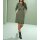 Designer-Sweatshirtkleid m. Ziersteinen, khaki