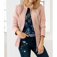 Lammnappalederjacke m. Cut-Outs, puder