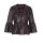 Nappa leather jacket with flounces, bordeaux