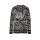 Jacquard sweater, black-ecru