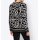 Jacquard sweater, black-ecru