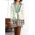 Designer-Strickjacke, braun-kalkmint-ecru