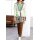 Designer-Strickjacke, braun-kalkmint-ecru