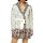Designer-Strickjacke, braun-kalkmint-ecru
