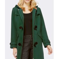 Wool duffle coat, green