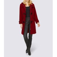 Wool duffle coat, dark red