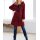 Wool duffle coat, dark red