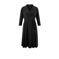 Designer-Jerseykleid, schwarz