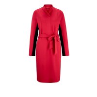 Designer-Jerseykleid m. Stoffgürtel, rot