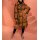Designer-Wollmantel, cognac-schwarz