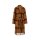 Designer-Wollmantel, cognac-schwarz