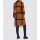 Designer-Wollmantel, cognac-schwarz