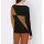 Designer-Pullover m. Kaschmir, schwarz-cognac