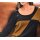 Designer-Pullover m. Kaschmir, schwarz-cognac