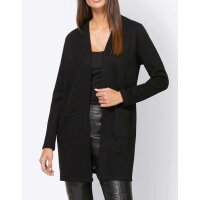 Designer-Wendestrickmantel, schwarz-grün