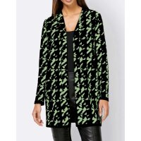 Designer-Wendestrickmantel, schwarz-grün